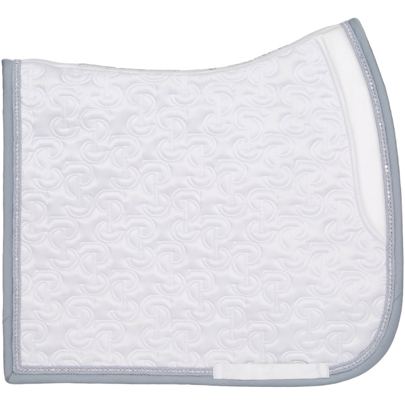2025 PS of Sweden Crystal Satin Dressage Saddle Pad 1110-117-001 - White